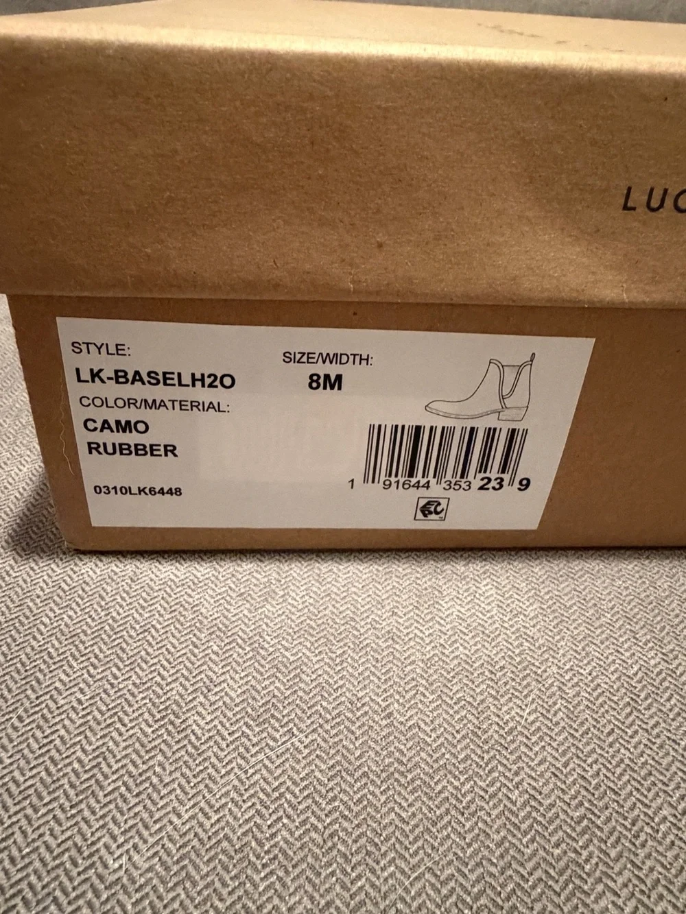 Lucky Brand camo Rain Boots w/Shoe Box